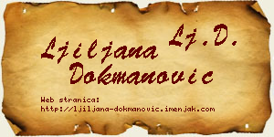 Ljiljana Dokmanović vizit kartica